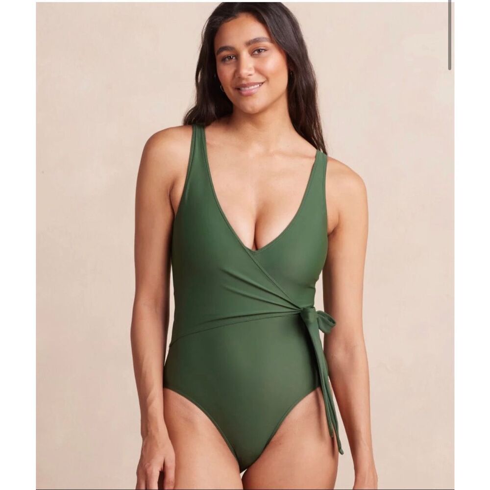 Summer Salt Swim Perfect Wrap One Piece Sz 6